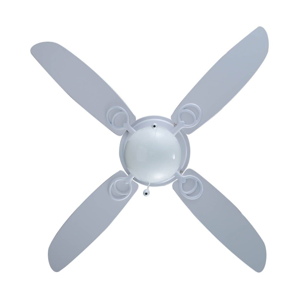 VENTILATEUR AVEC 4 PALES EN BOIS BLANC AVEC TÉLÉCOMMANDE - Ventilateur de plafond 
