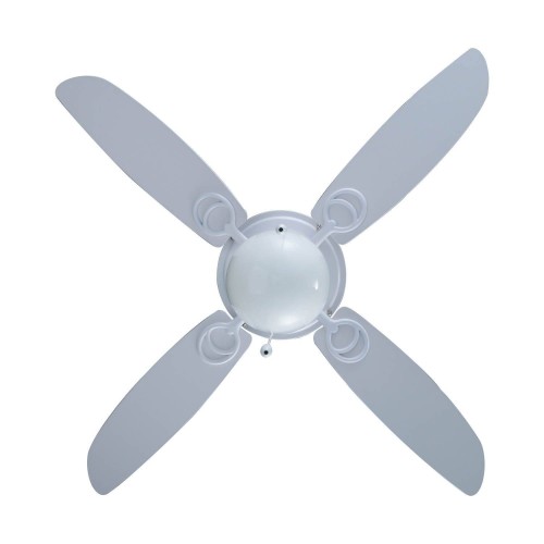 VENTILATEUR AVEC 4 PALES EN BOIS BLANC AVEC TÉLÉCOMMANDE - Ventilateur de plafond 