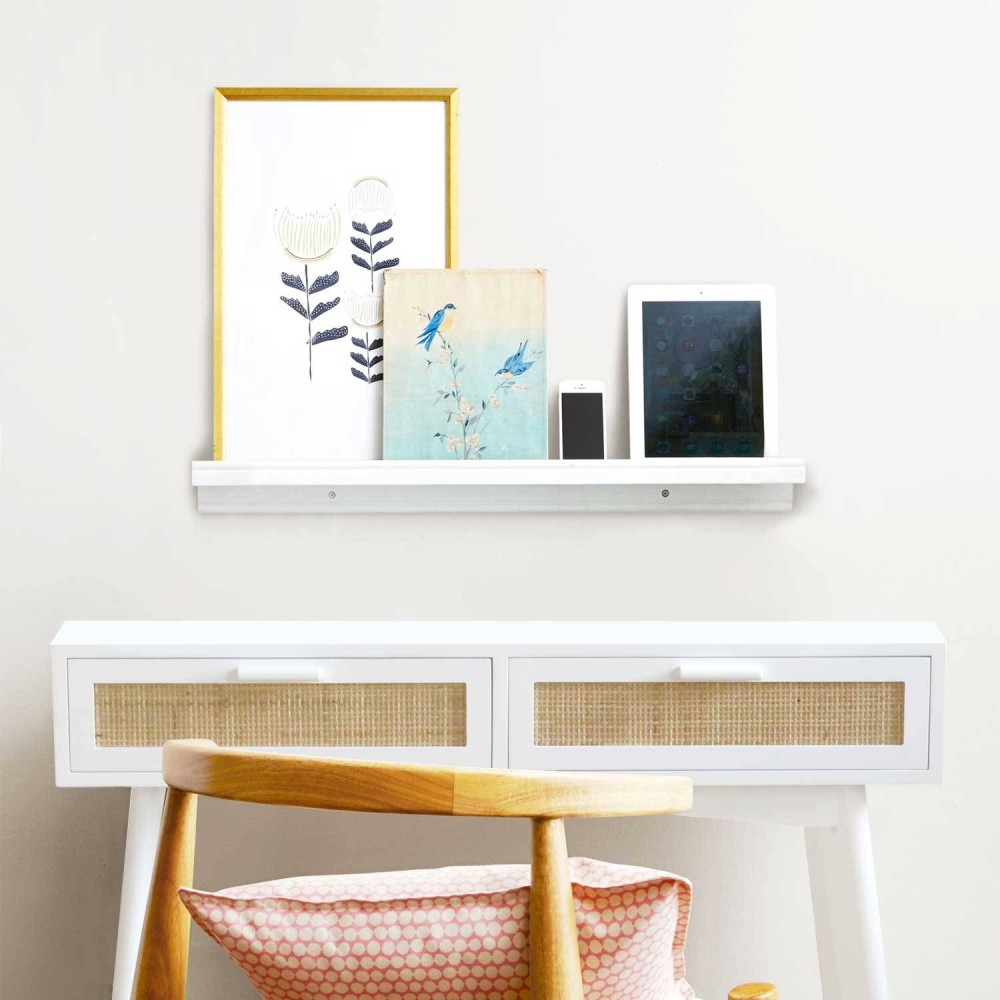 BUREAU CONSOLE TESVA BLANC - Tables de bureau 