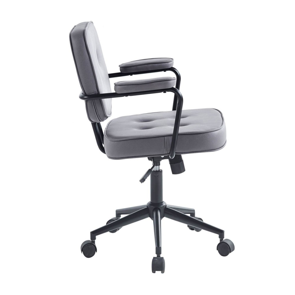 CHAISE DE BUREAU FELICITY GRIS FONCÉ - Chaises de bureau 
