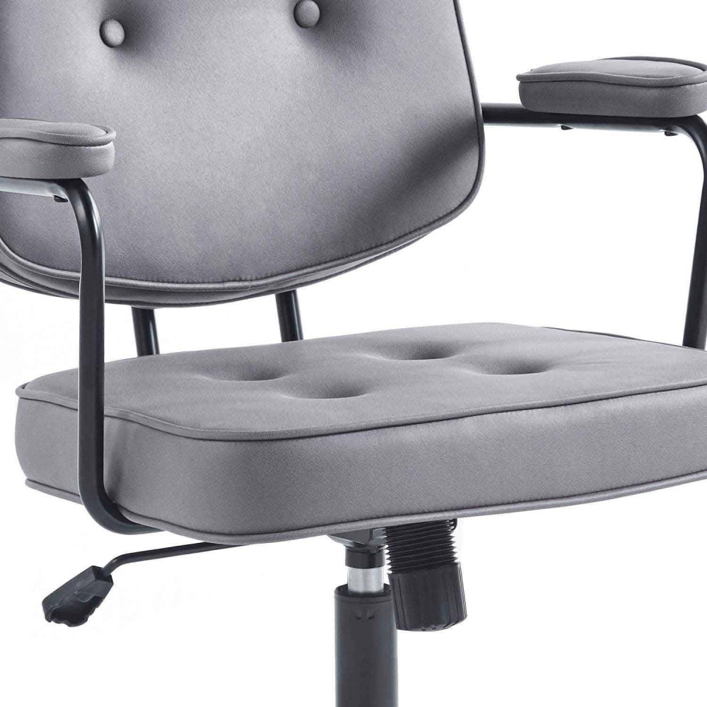 CHAISE DE BUREAU FELICITY GRIS FONCÉ - Chaises de bureau 