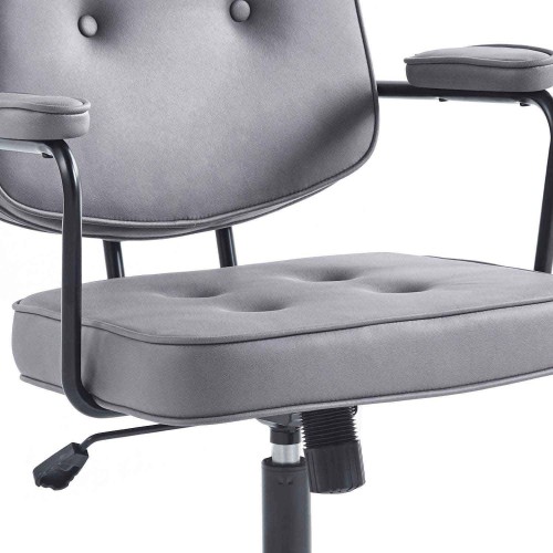 CHAISE DE BUREAU FELICITY GRIS FONCÉ - Chaises de bureau 