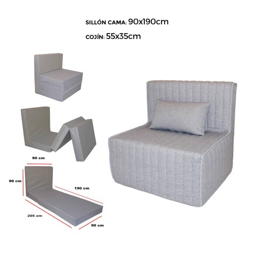 FAUTEUIL LIT CONVERTIBLE CIAN - Soldes 