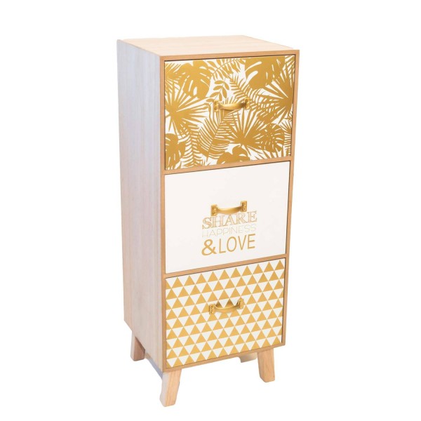 TABLE DE NUIT 3 TIROIRS KOLT - Tables de nuit enfant 