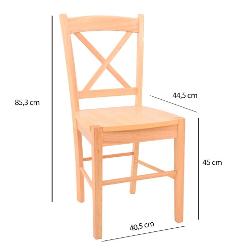 CHAISE EN BOIS ADELINE NATUREL