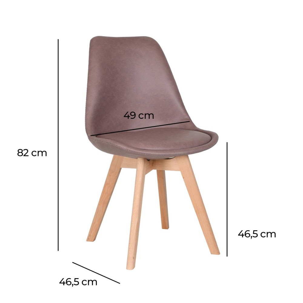 CHAISE NEW TOWER WOOD REMBOURRÉE