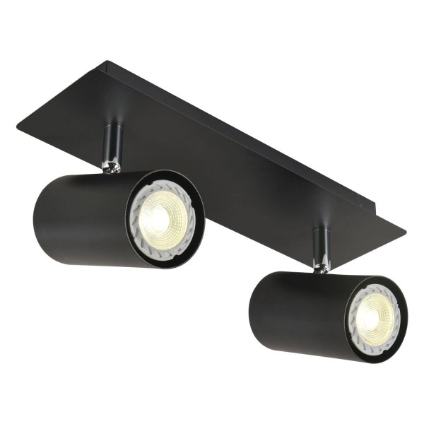 SPOT 2 LUMIÈRES NOIR MADDOX - Suspension 