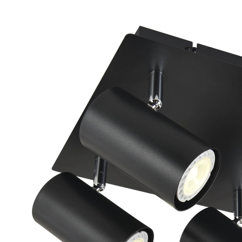 PLAFONNIER 4 LUMIÈRES NOIR MADDOX - Suspension  PLAFONNIER 4 LUMIÈRES NOIR MADDOX - Suspension