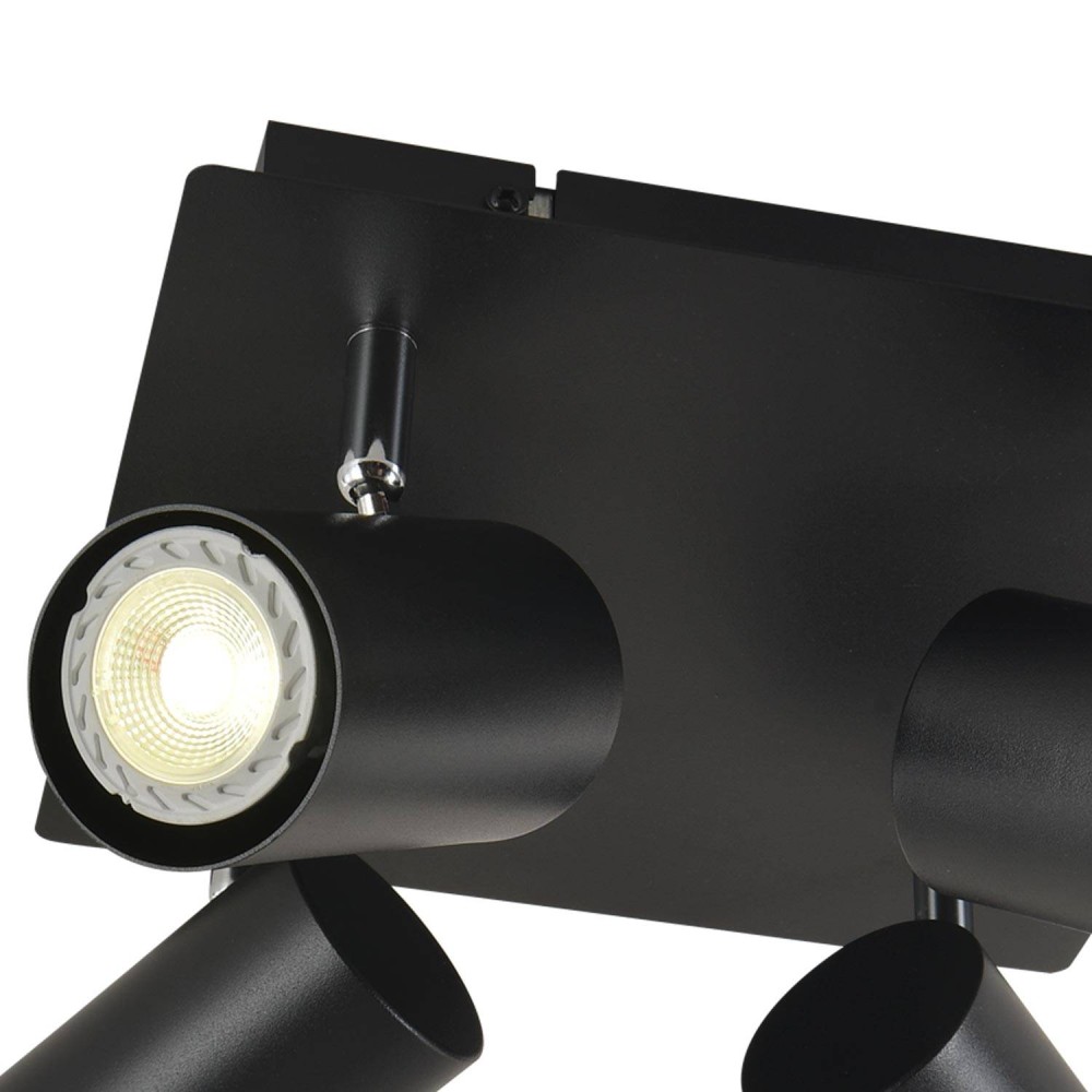 PLAFONNIER 4 LUMIÈRES NOIR MADDOX - Suspension 