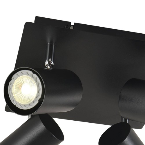 PLAFONNIER 4 LUMIÈRES NOIR MADDOX - Suspension 