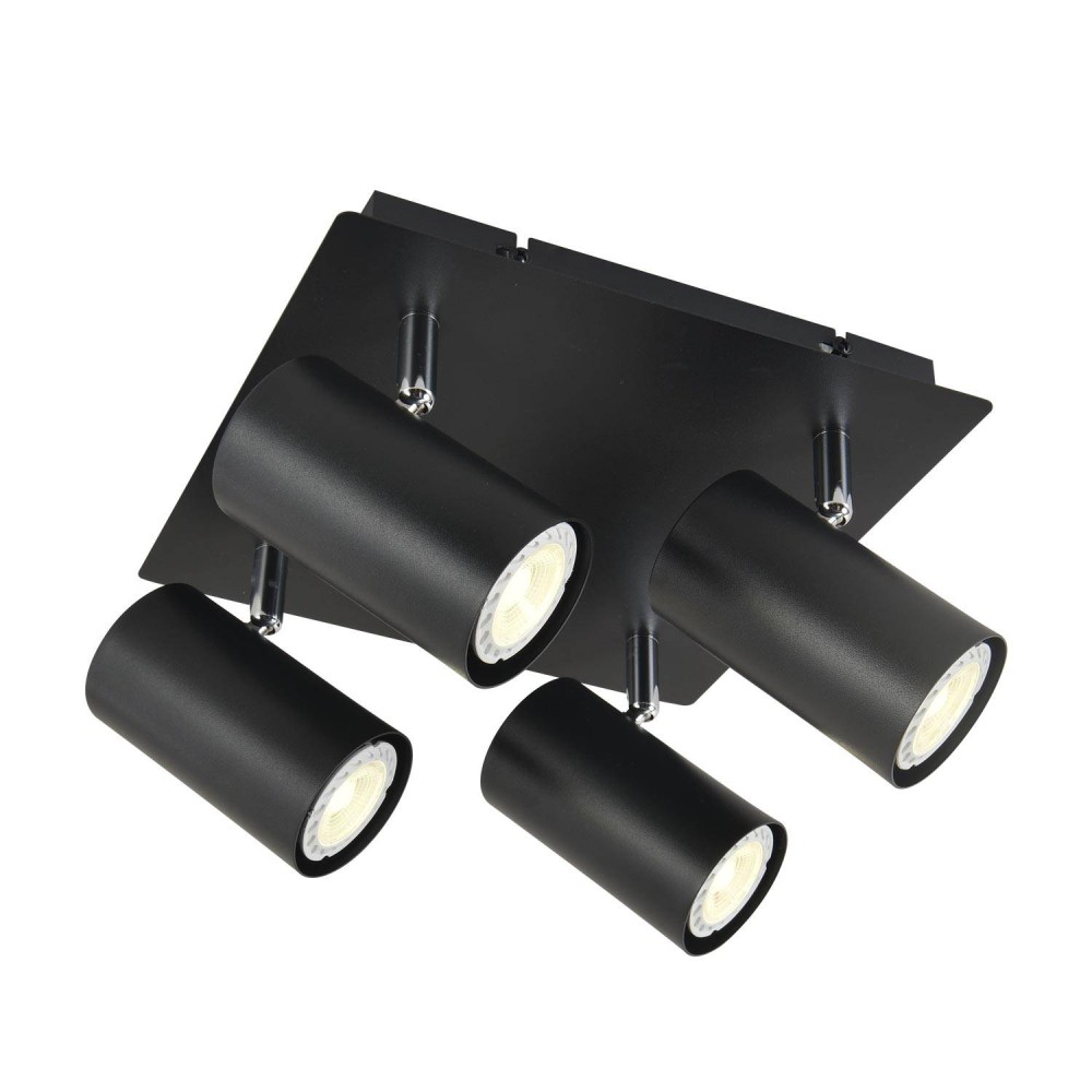 PLAFONNIER 4 LUMIÈRES NOIR MADDOX - Suspension 