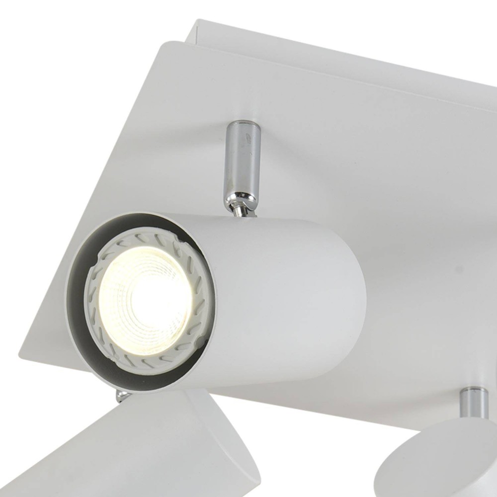 PLAFONNIER 4 LUMIÈRES BLANC MADDOX - Suspension  PLAFONNIER 4 LUMIÈRES BLANC MADDOX - Suspension