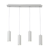 LAMPE SUSPENDUE 4 LUMIÈRES BLANC MADDOX - Suspension 
