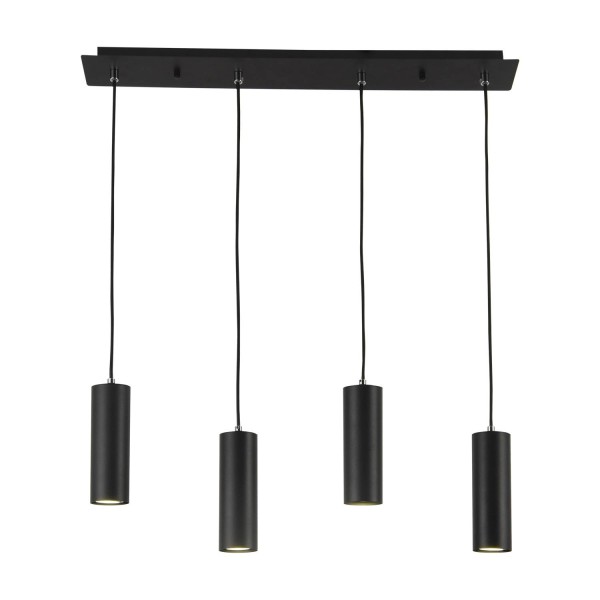 SUSPENSION 4 LUMIÈRES NOIR MADDOX - Suspension 