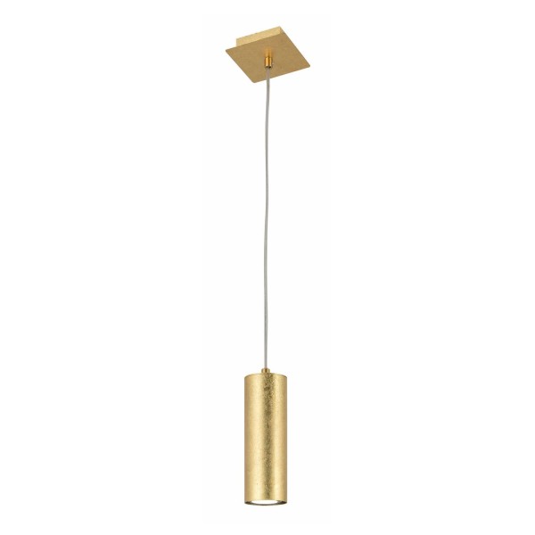 LAMPE SUSPENDUE 1 LUMIÈRE FEUILLE D'OR MADDOX - Suspension 