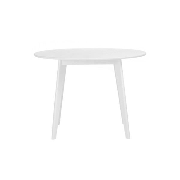 ENSEMBLE DE TABLE RONDE ZIRA BLANCHE DE 106 CM ET 4 CHAISES TIGA - Ensembles de tables et chaises  2