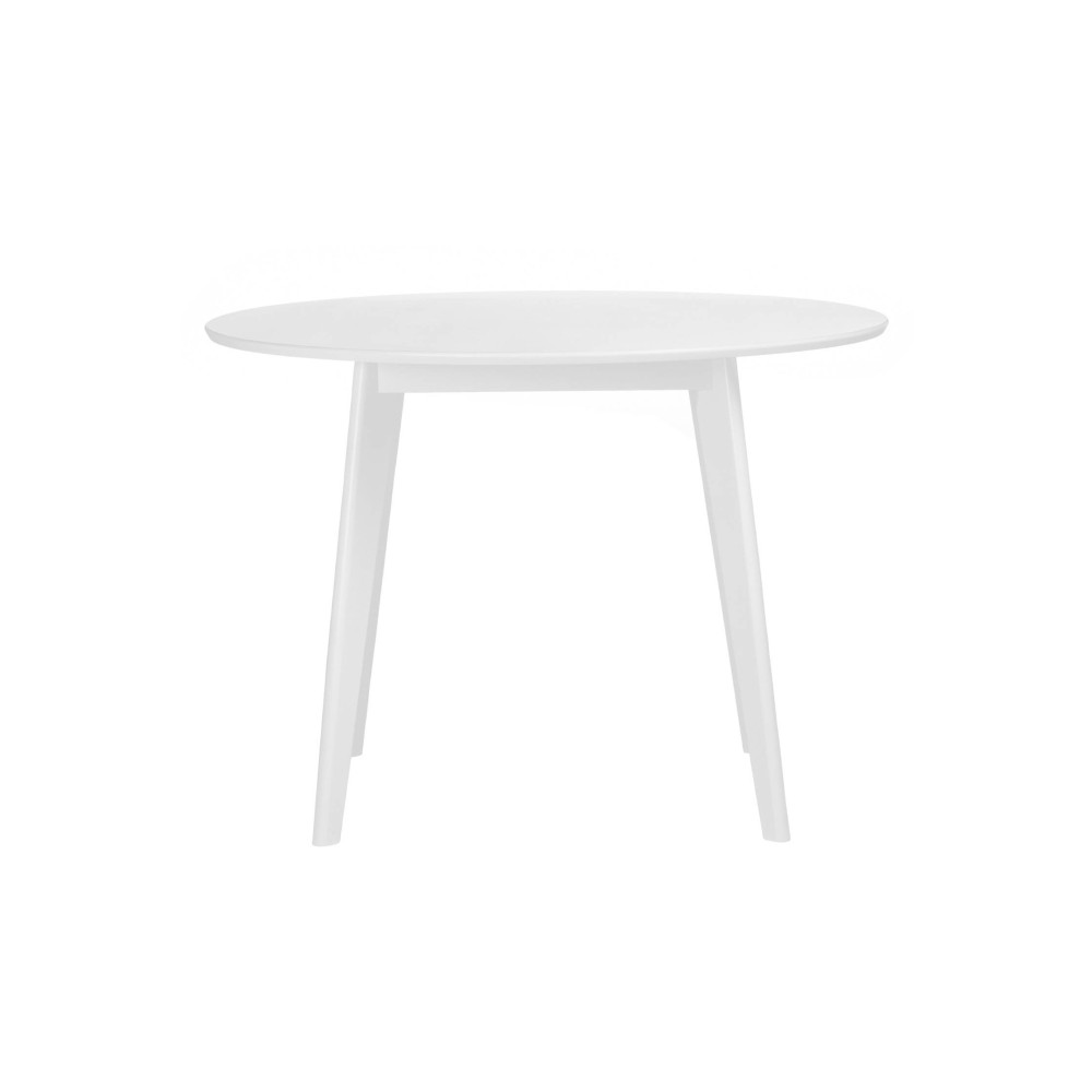 ENSEMBLE DE TABLE RONDE ZIRA BLANCHE DE 106 CM ET 4 CHAISES TIGA - Ensembles de tables et chaises 