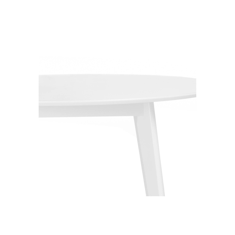 ENSEMBLE DE TABLE RONDE ZIRA BLANCHE DE 106 CM ET 4 CHAISES TIGA - Ensembles de tables et chaises 