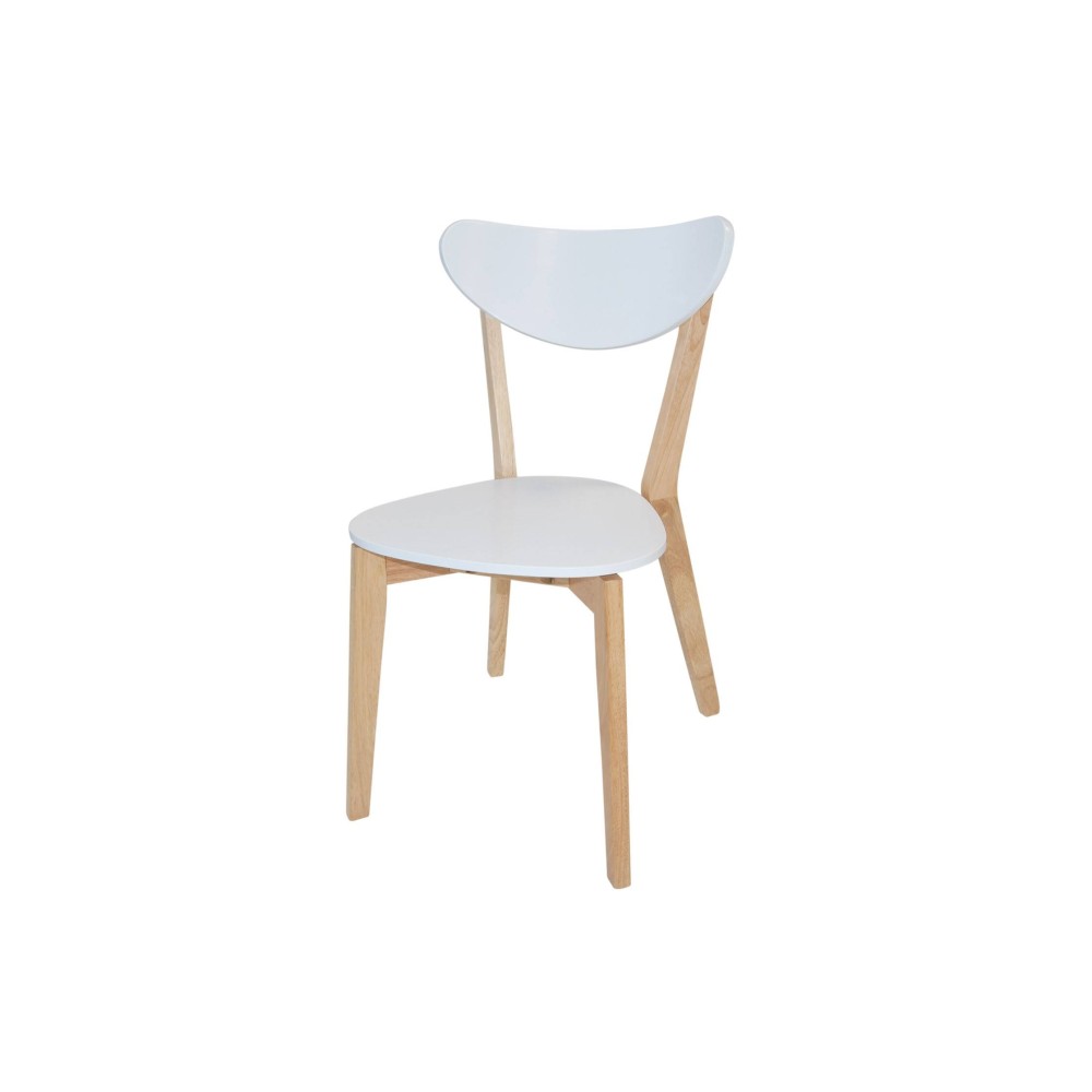 ENSEMBLE DE TABLE RONDE ZIRA BLANCHE DE 106 CM ET 4 CHAISES TIGA - Ensembles de tables et chaises 
