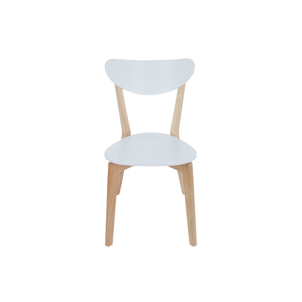 ENSEMBLE DE TABLE RONDE ZIRA BLANCHE DE 106 CM ET 4 CHAISES TIGA - Ensembles de tables et chaises 