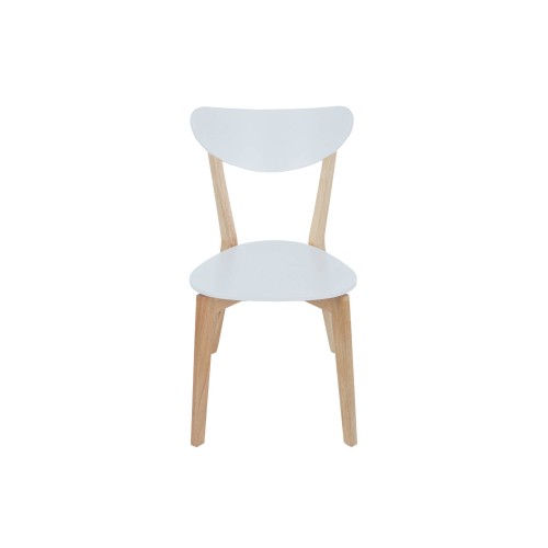 ENSEMBLE DE TABLE RONDE ZIRA BLANCHE DE 106 CM ET 4 CHAISES TIGA - Ensembles de tables et chaises 