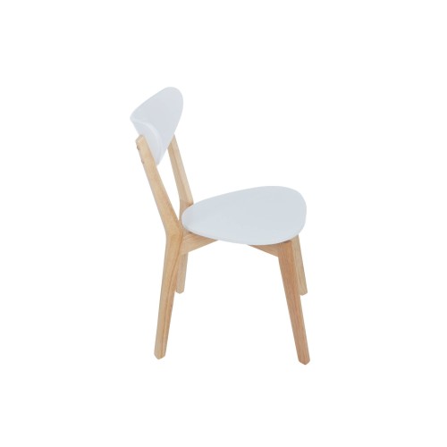 ENSEMBLE DE TABLE RONDE ZIRA BLANCHE DE 106 CM ET 4 CHAISES TIGA - Ensembles de tables et chaises 