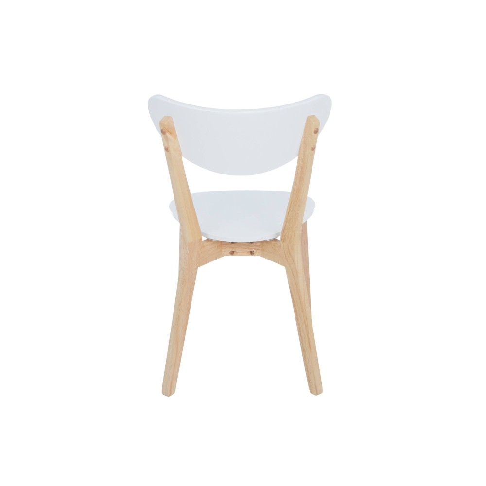 ENSEMBLE DE TABLE RONDE ZIRA BLANCHE DE 106 CM ET 4 CHAISES TIGA - Ensembles de tables et chaises 