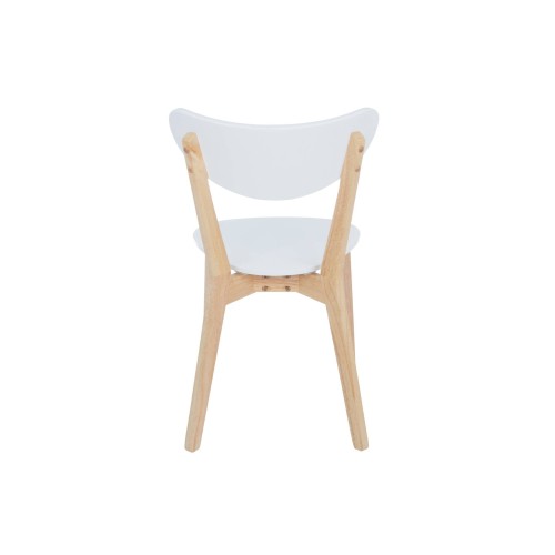 ENSEMBLE DE TABLE RONDE ZIRA BLANCHE DE 106 CM ET 4 CHAISES TIGA - Ensembles de tables et chaises 