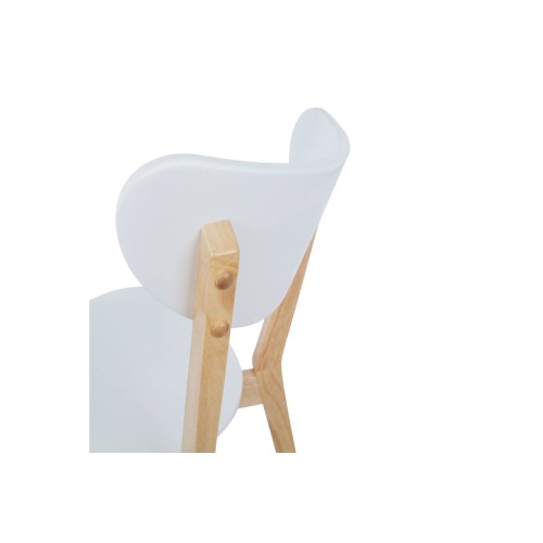 ENSEMBLE DE TABLE RONDE ZIRA BLANCHE DE 106 CM ET 4 CHAISES TIGA - Ensembles de tables et chaises 