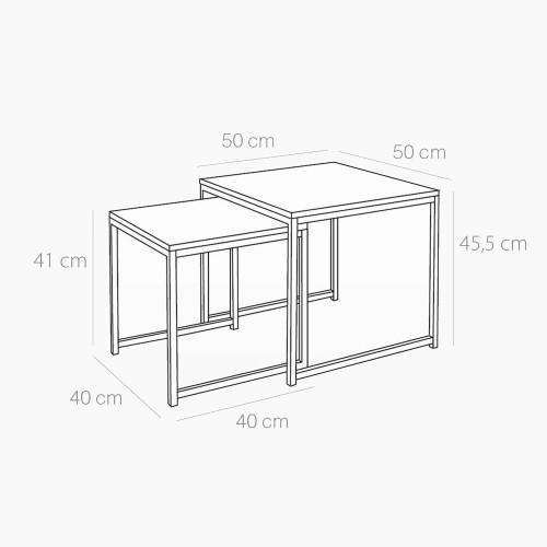 TABLE GIGOGNE SEAFORD BLANC - Tables Gigognes 