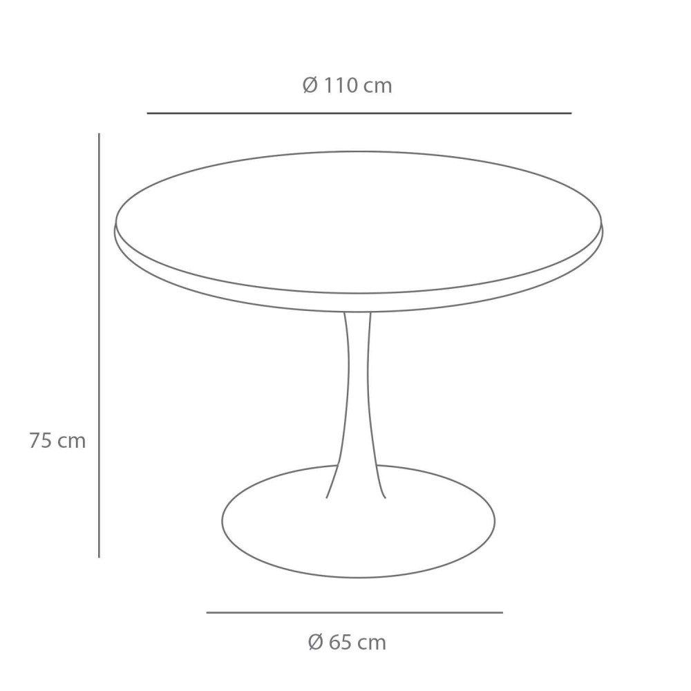 ODEON WHITE TABLE 110 Ø - Tables rondes 