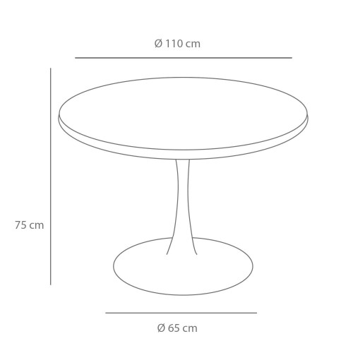 ODEON WHITE TABLE 110 Ø - Tables rondes 