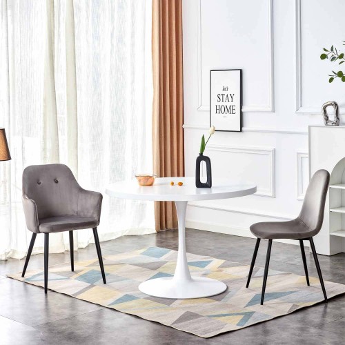 ODEON WHITE TABLE 110 Ø - Tables rondes 