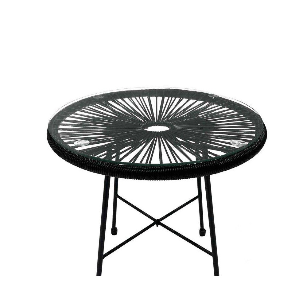 TABLE BASSE ACAPULCO BLACK Ø 50 - Tables de Extérieur 