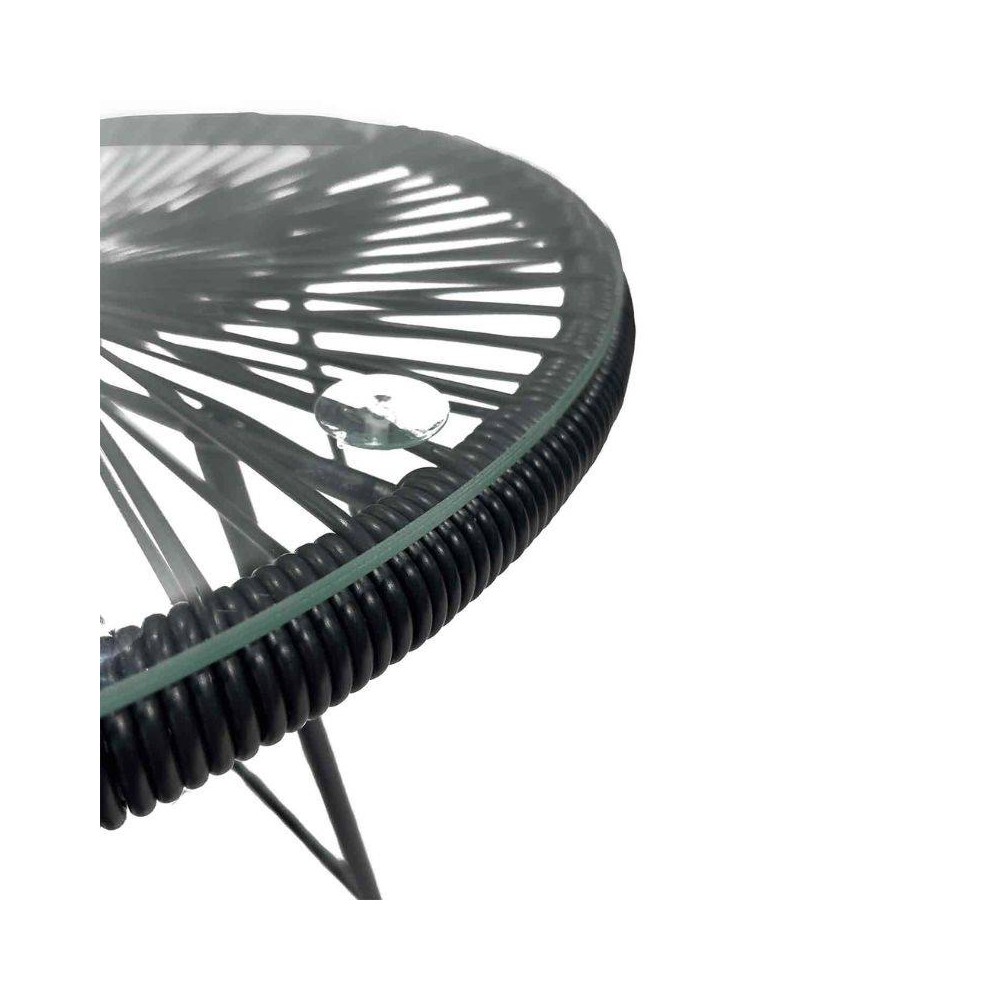 TABLE BASSE ACAPULCO BLACK Ø 50 - Tables de Extérieur 