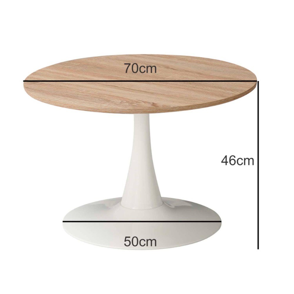 TABLE BASSE IBIZA BLANC NATUREL - Table basse 