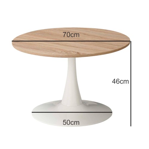 TABLE BASSE IBIZA BLANC NATUREL - Table basse 