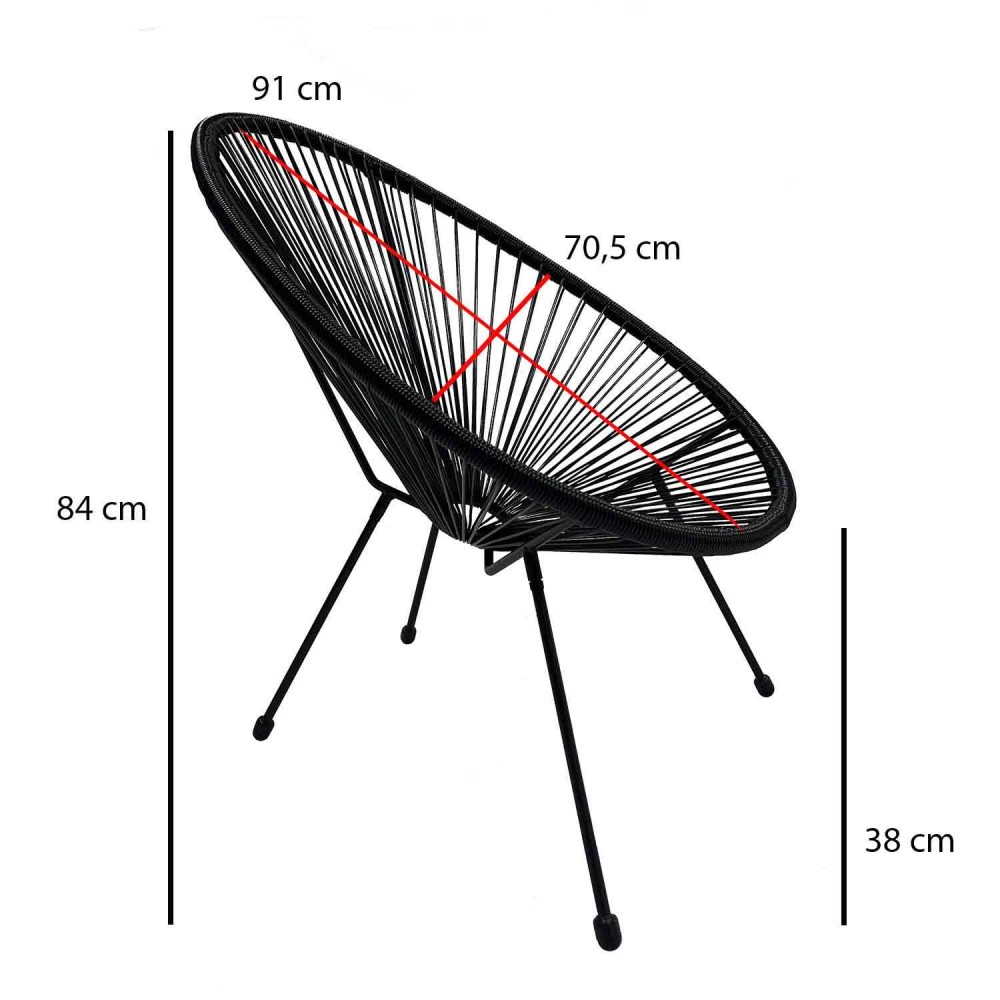 PACK 2 CHAISES ACAPULCO NOIRES - Packs de Chaises 