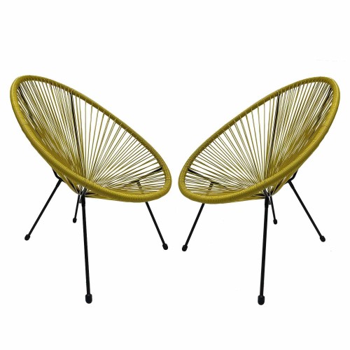 PACK 2 CHAISES ACAPULCO JAUNES - Packs de Chaises 