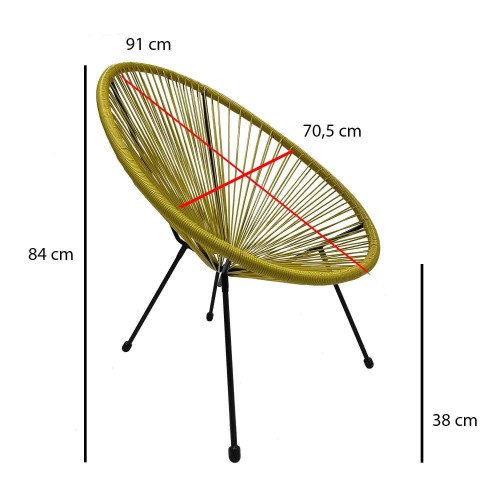 PACK 2 CHAISES ACAPULCO JAUNES - Packs de Chaises 