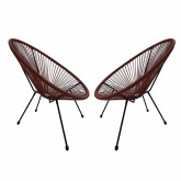 PACK 2 CHAISES ACAPULCO TERRACOTTA - Packs de Chaises 