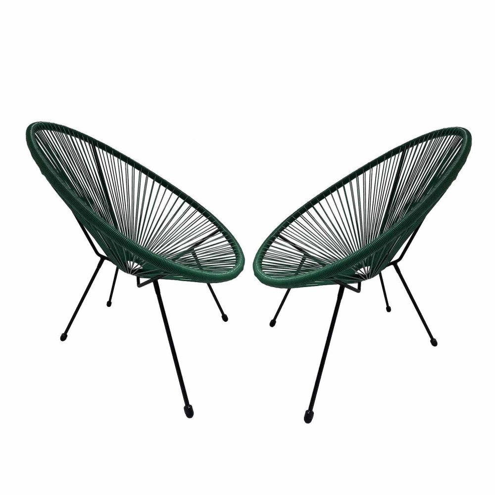 PACK 2 CHAISES ACAPULCO VERT FONCÉ - Packs de Chaises 