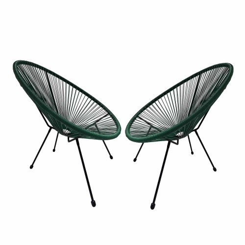 PACK 2 CHAISES ACAPULCO VERT FONCÉ - Packs de Chaises 