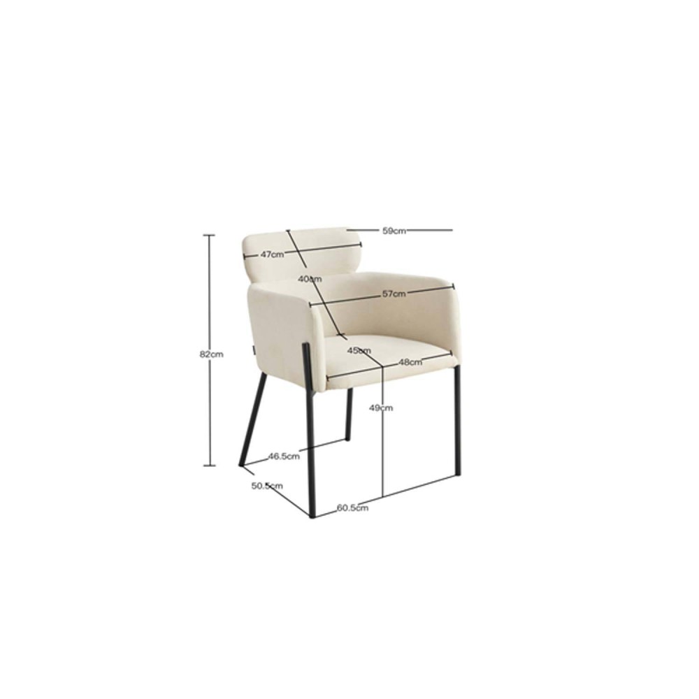 FAUTEUIL NEVADA TEXTIL - Chaises tapissées 