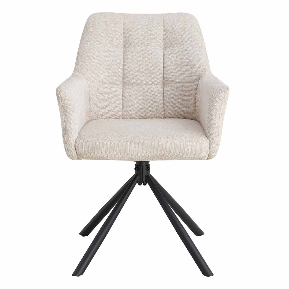 Fauteuil pivotant Zenith avec mécanisme rotatif, capitonné et base pivotante