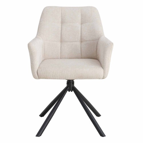 Fauteuil pivotant Zenith avec mécanisme rotatif, capitonné et base pivotante