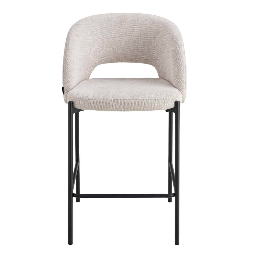 Tabouret rembourré couleur sable | Vente de Meubles Online