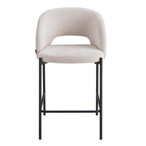 Tabouret rembourré couleur sable | Vente de Meubles Online