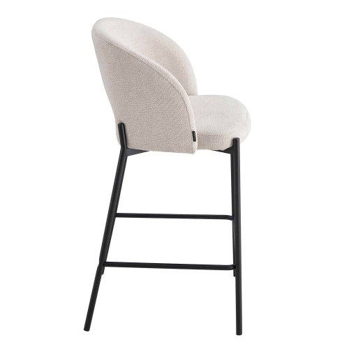 Tabouret rembourré couleur sable | Vente de Meubles Online