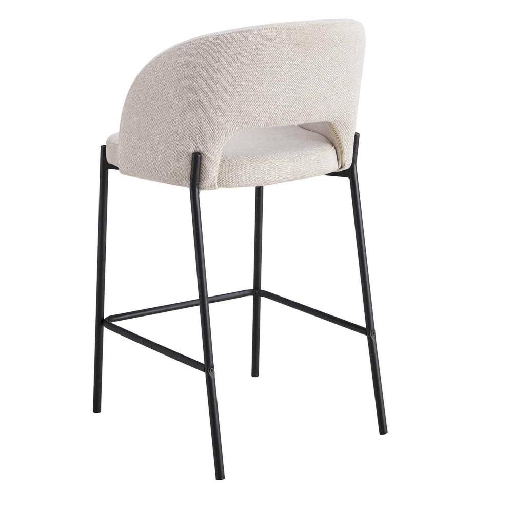 Tabouret rembourré couleur sable | Vente de Meubles Online